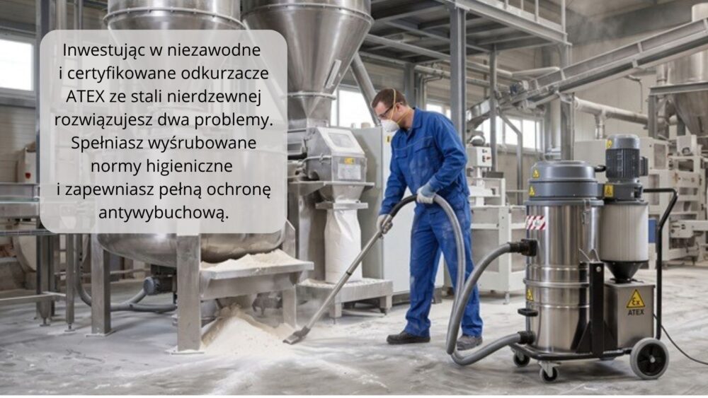 Dlaczego mąka wybucha? Odkurzacze ATEX w branży spożywczej